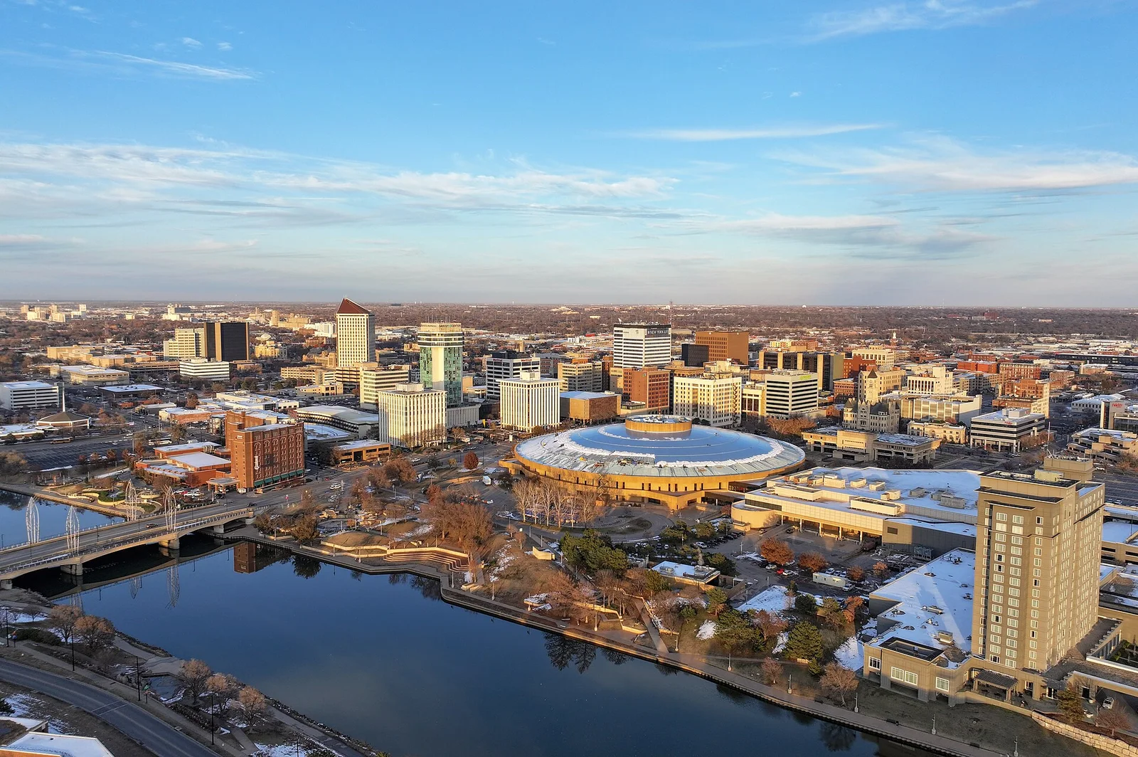 Related file image: Wichita, Kansas skyline aerial view
